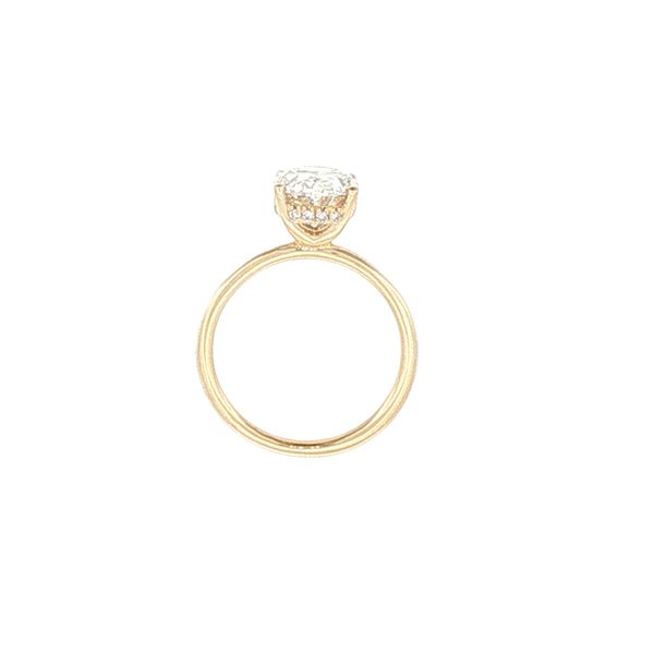 3.15ctw Lab Grown Oval Diamond Hidden Halo Ring in 14K Yellow Gold Image 2 Bryan Jewelry Prattville, AL