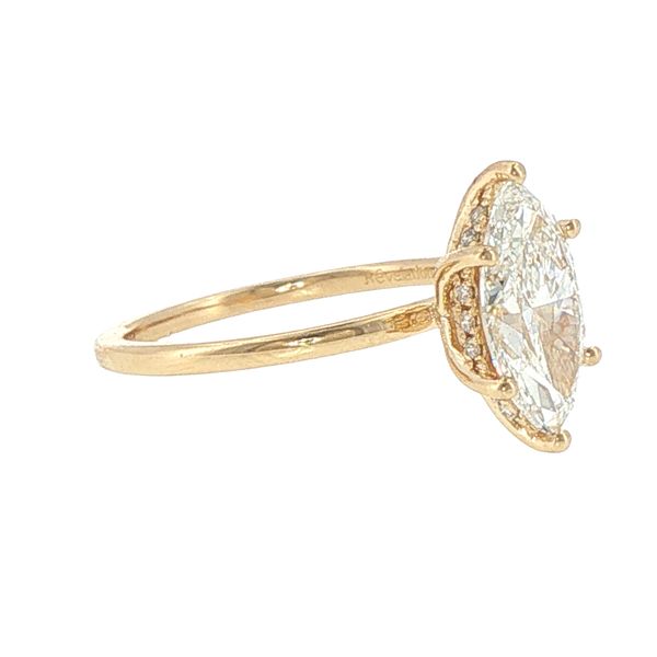 2.08ctw Lab Grown Marquise Diamond Hidden Halo Ring in 14K Yellow Gold Image 3 Bryan Jewelry Prattville, AL