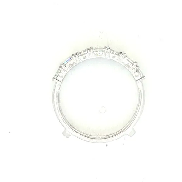 Beautiful mixed cut Lab Grown oval and baguette ring guard in 14k white gold 1 1/3ctw Image 4 Bryan Jewelry Prattville, AL