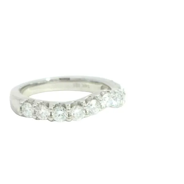 Classic Sparkle, Modern Ethic 1ctw Lab Grown Curved Diamond Band in 14kw Image 2 Bryan Jewelry Prattville, AL