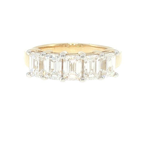 Emerald Elegance: Five-Stone Diamond Anniversary Band Bryan Jewelry Prattville, AL