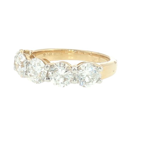 Timeless Brilliance: Five-Stone Diamond Band-14ky Image 3 Bryan Jewelry Prattville, AL