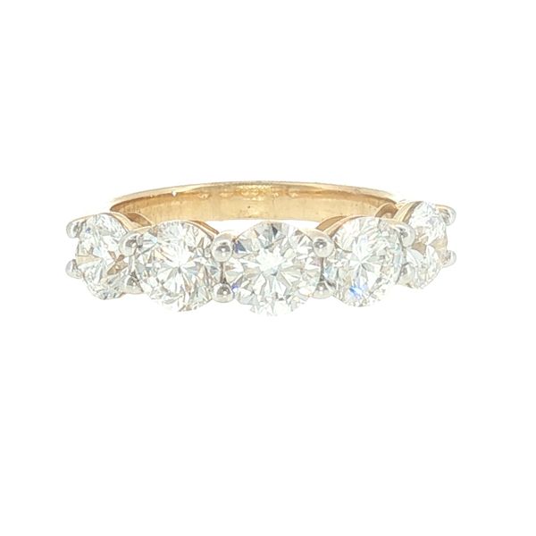 Timeless Brilliance: Five-Stone Diamond Band-14ky Bryan Jewelry Prattville, AL