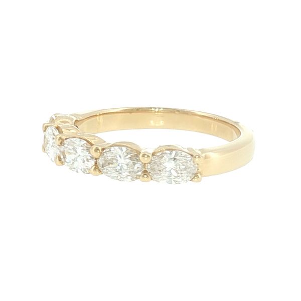 Modern Grace: East-to-West Oval Diamond Five-Stone Ring-14ky Image 3 Bryan Jewelry Prattville, AL