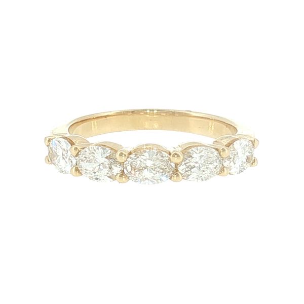 Modern Grace: East-to-West Oval Diamond Five-Stone Ring-14ky Bryan Jewelry Prattville, AL