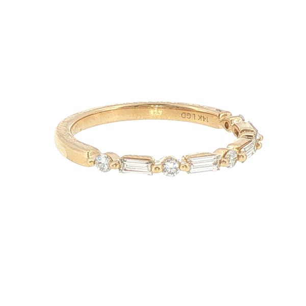 .33ctw Lab Grown Baguette & Round Diamond Band in 14K Yellow Gold Image 3 Bryan Jewelry Prattville, AL