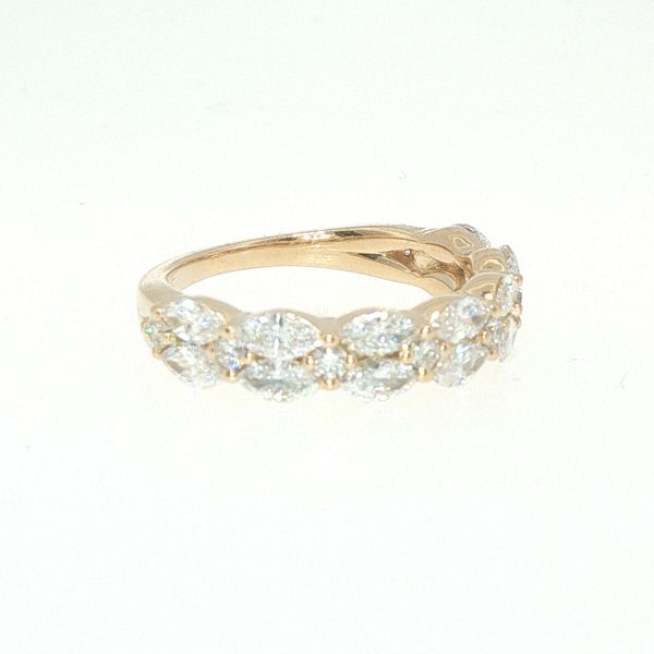 Lab Grown Marquise & Round Diamond Band in 14K Yellow Gold Image 2 Bryan Jewelry Prattville, AL