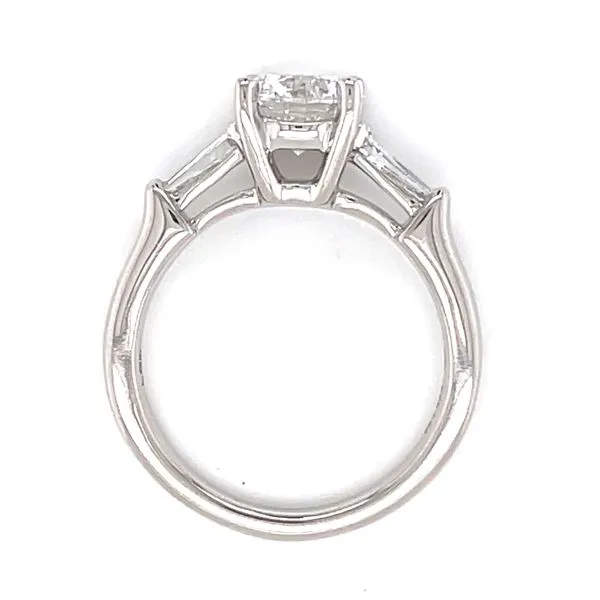 Evolv-Lab Grown Round with Baguette Sides in 14kw Image 4 Bryan Jewelry Prattville, AL