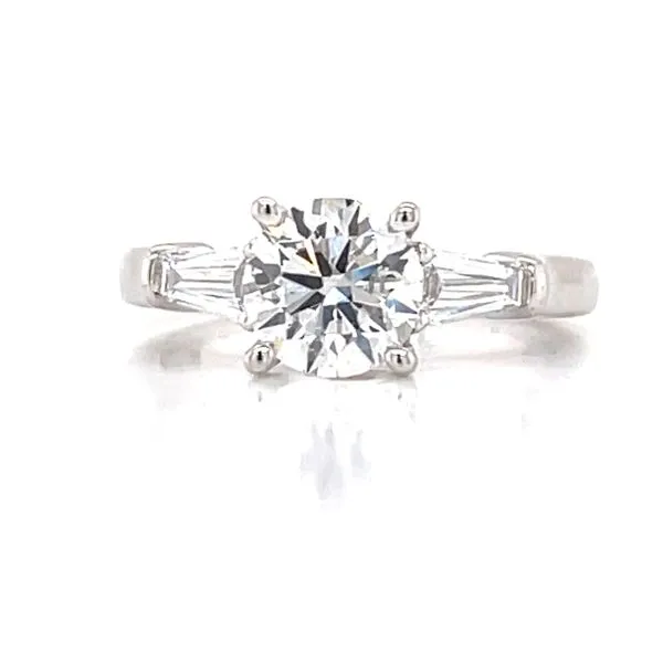 Evolv-Lab Grown Round with Baguette Sides in 14kw Bryan Jewelry Prattville, AL