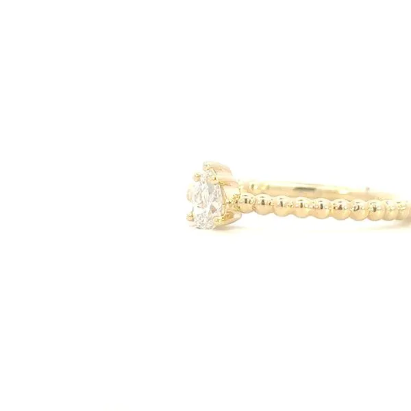 Lab Grown pear cut solitaire-10ky Image 4 Bryan Jewelry Prattville, AL
