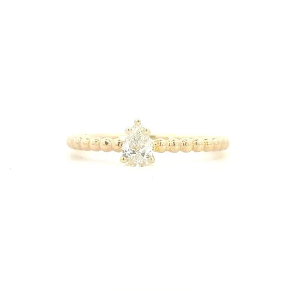Lab Grown pear cut solitaire-10ky Bryan Jewelry Prattville, AL