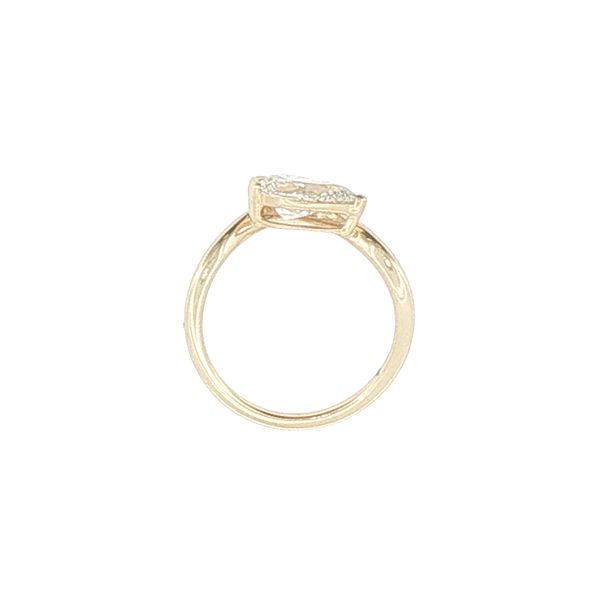 1.40ct Lab Grown East-West Pear Diamond Ring in 14K Yellow Gold Image 3 Bryan Jewelry Prattville, AL