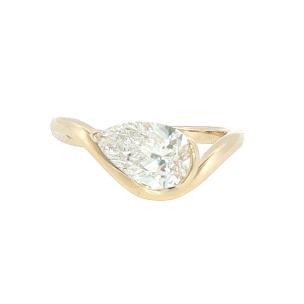1.40ct Lab Grown East-West Pear Diamond Ring in 14K Yellow Gold Bryan Jewelry Prattville, AL