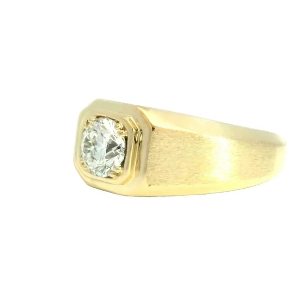 Lab grown gent's solitaire in 14ky Image 2 Bryan Jewelry Prattville, AL