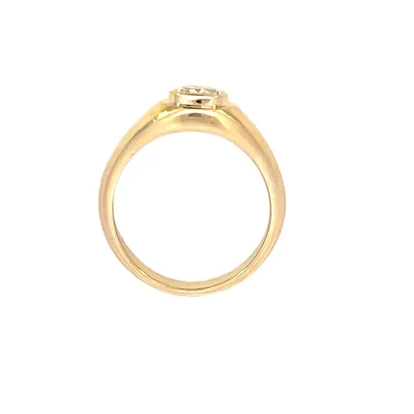 Lab-grown elongated cushion cut bezel set-14ky Image 5 Bryan Jewelry Prattville, AL