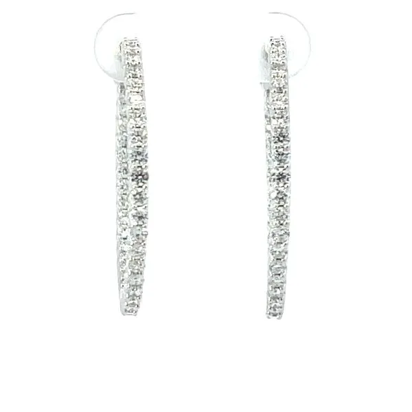 Lab-grown diamond Hollywood hoops with locking back closure-Revelation Bryan Jewelry Prattville, AL