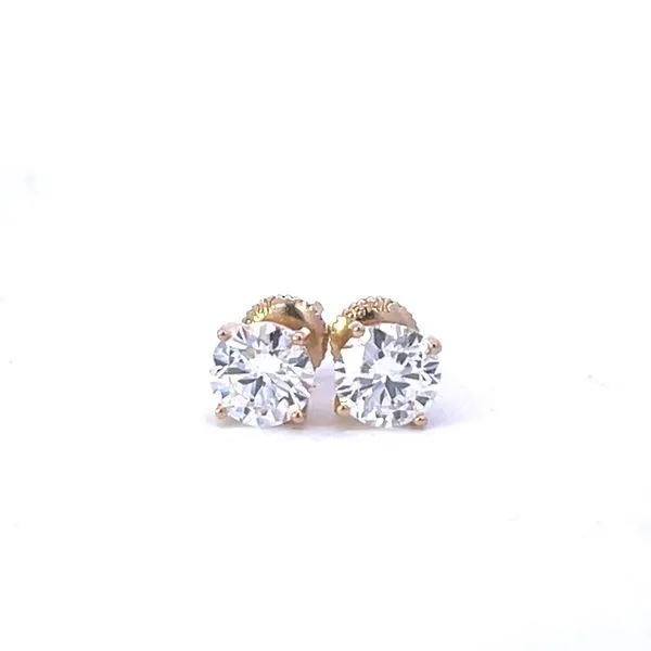 Lab-grown diamond stud earrings- 1 1/2ctw-14ky Bryan Jewelry Prattville, AL