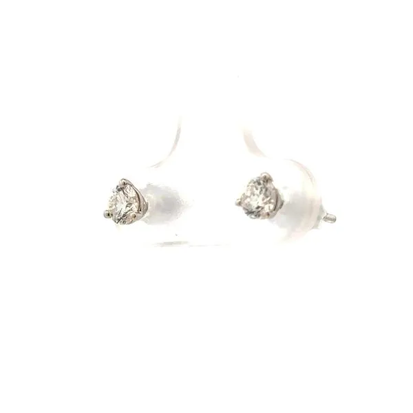 Lab grown 1/2ctw pair of Martini style diamond studs-14kw Image 2 Bryan Jewelry Prattville, AL