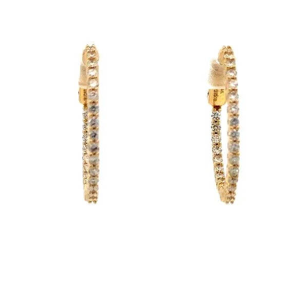 Lab grown 1/2ctw Hollywood Diamond Hoops -14ky Bryan Jewelry Prattville, AL