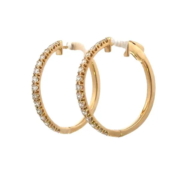 Lab grown 1ctw Hoops-14ky Image 2 Bryan Jewelry Prattville, AL