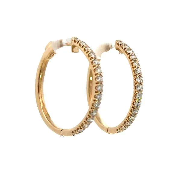 Lab grown 1ctw Hoops-14ky Image 3 Bryan Jewelry Prattville, AL