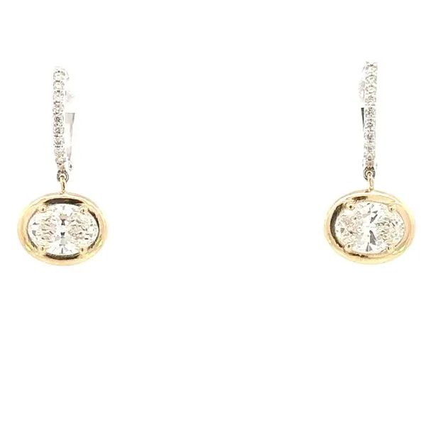 Lab grown Dangle earrings-14ktt Bryan Jewelry Prattville, AL