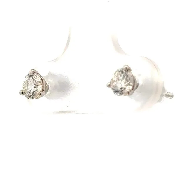 Lab grown 1/2ctw pair of Martini style diamond studs-14kw Image 2 Bryan Jewelry Prattville, AL