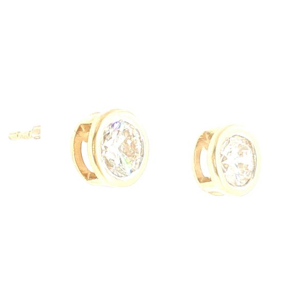 Modern Brilliance: Bezel Set Diamond Stud Earrings Image 2 Bryan Jewelry Prattville, AL