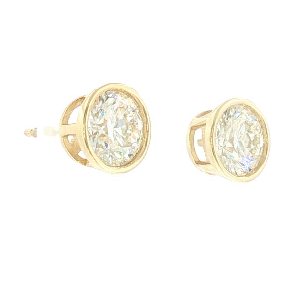 Bold Brilliance: Bezel Set Diamond Stud Earrings Image 2 Bryan Jewelry Prattville, AL