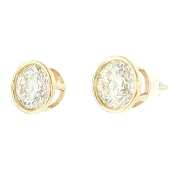 Bold Brilliance: Bezel Set Diamond Stud Earrings Image 3 Bryan Jewelry Prattville, AL