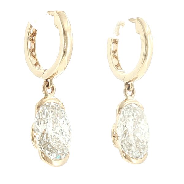 Graceful Brilliance: Oval Diamond Dangle Earrings Image 2 Bryan Jewelry Prattville, AL