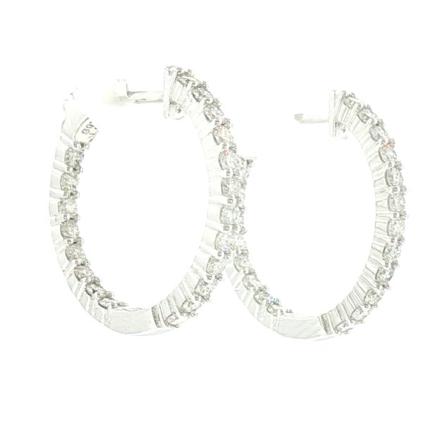 Hollywood Sparkle: Lab-Grown Diamond Inside-Out Hoop Earrings Image 2 Bryan Jewelry Prattville, AL