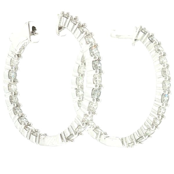 Hollywood Sparkle: 2ctw Lab-Grown Diamond Inside-Out Hoop Earrings Image 2 Bryan Jewelry Prattville, AL