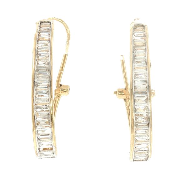 Sleek Brilliance: Lab-Grown Baguette Diamond Hoop Earrings Bryan Jewelry Prattville, AL