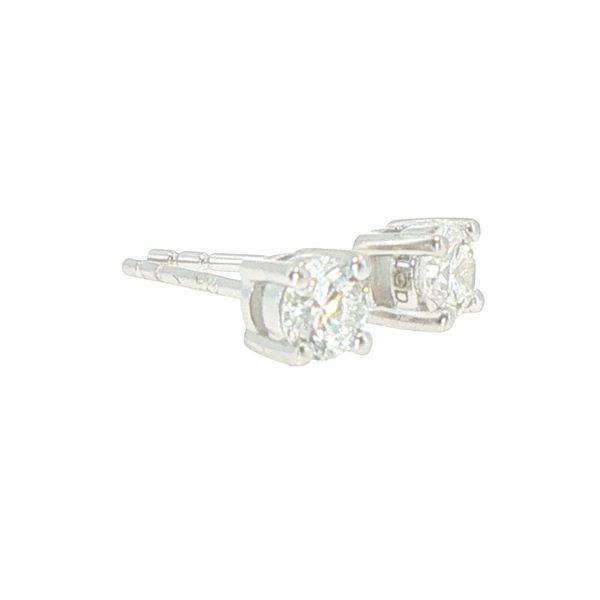 1/2ctw Lab Grown Diamond Stud Earrings in Sterling Silver Image 2 Bryan Jewelry Prattville, AL