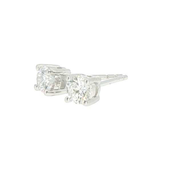 1/2ctw Lab Grown Diamond Stud Earrings in Sterling Silver Image 3 Bryan Jewelry Prattville, AL