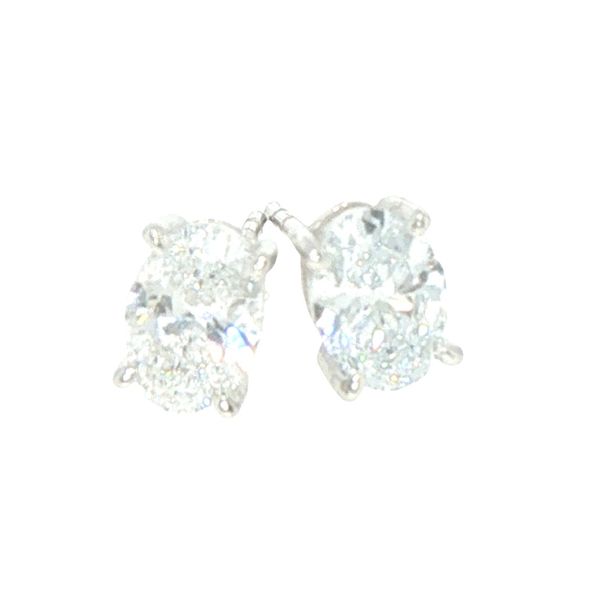 1ctw Oval Lab Grown Diamond Stud Earrings in Sterling Silver Bryan Jewelry Prattville, AL