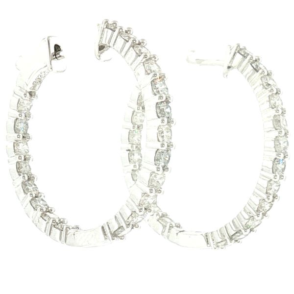 Hollywood Sparkle: 2ctw Lab-Grown Diamond Inside-Out Hoop Earrings Image 2 Bryan Jewelry Prattville, AL