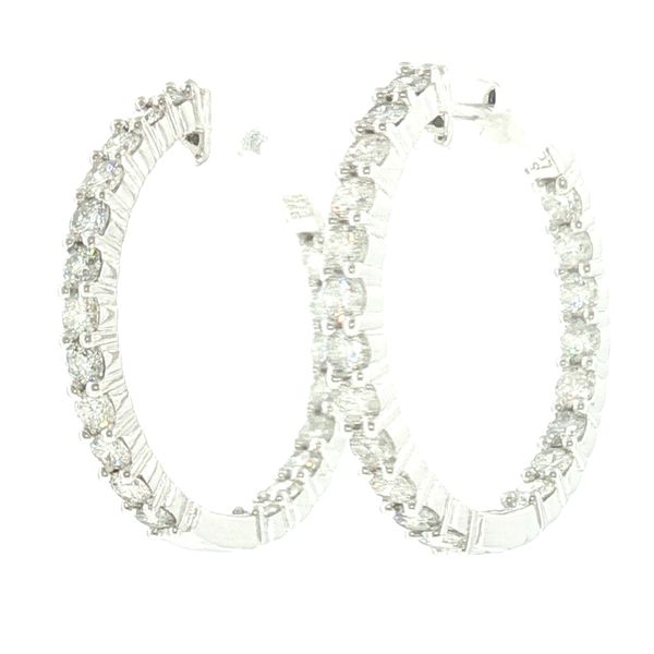 Hollywood Sparkle: 2ctw Lab-Grown Diamond Inside-Out Hoop Earrings Image 3 Bryan Jewelry Prattville, AL
