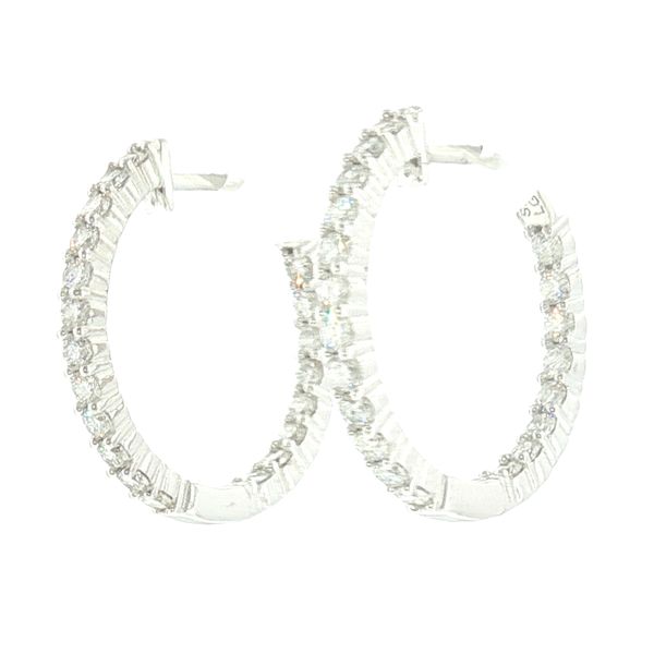 Hollywood Sparkle: Lab-Grown Diamond Inside-Out Hoop Earrings Image 3 Bryan Jewelry Prattville, AL