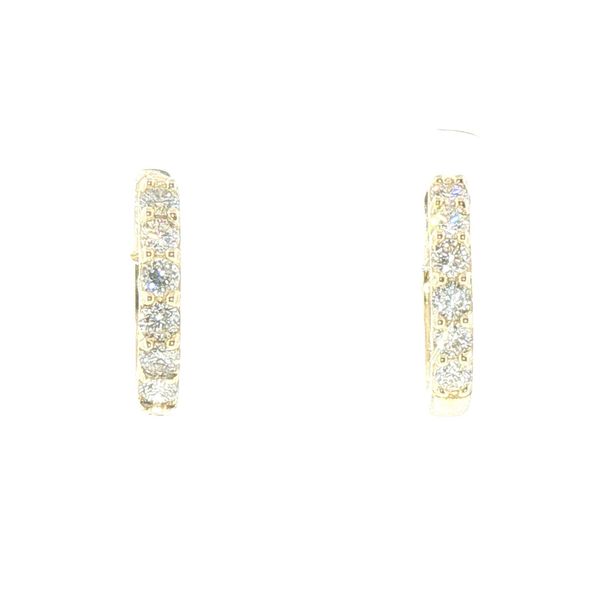 1/2ctw Lab Grown Diamond Huggie Hoop Earrings in Yellow Vermeil Bryan Jewelry Prattville, AL