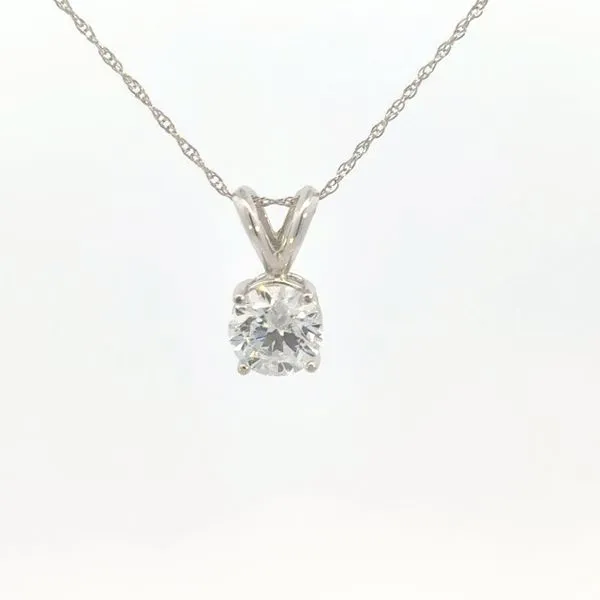 Lab Grown 1ct Diamond Solitaire Pendant in 14kw Bryan Jewelry Prattville, AL