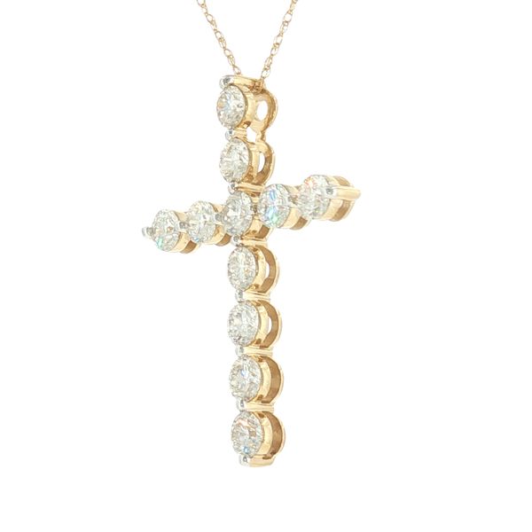 Radiant Faith: Floating Diamond Cross Pendant Image 2 Bryan Jewelry Prattville, AL