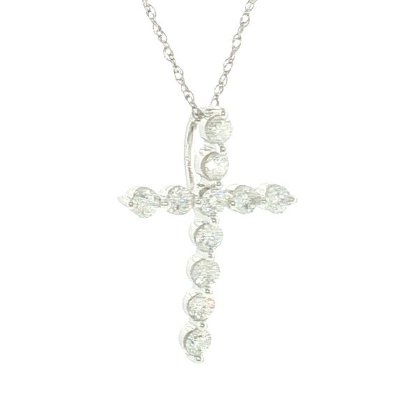 Light of Faith: Floating Diamond Cross Pendant Image 2 Bryan Jewelry Prattville, AL