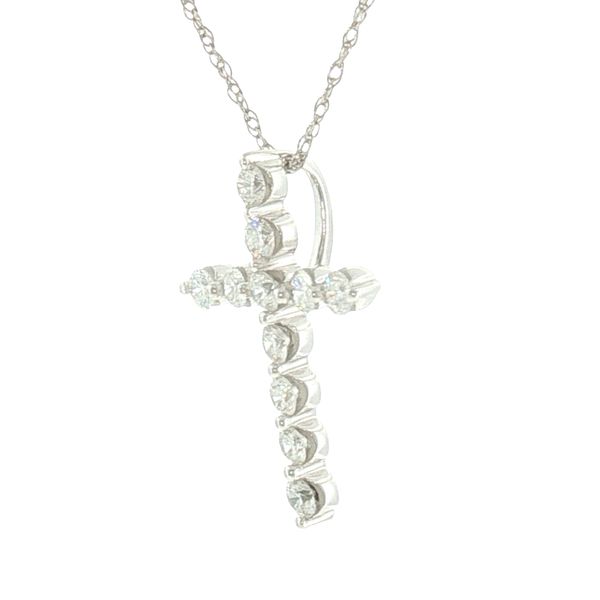 Light of Faith: Floating Diamond Cross Pendant Image 3 Bryan Jewelry Prattville, AL