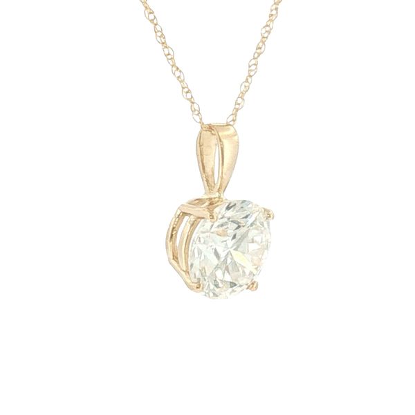 Classic Radiance: Diamond Solitaire Pendant Image 2 Bryan Jewelry Prattville, AL