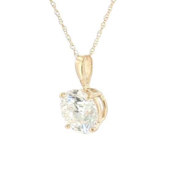 Classic Radiance: Diamond Solitaire Pendant Image 3 Bryan Jewelry Prattville, AL