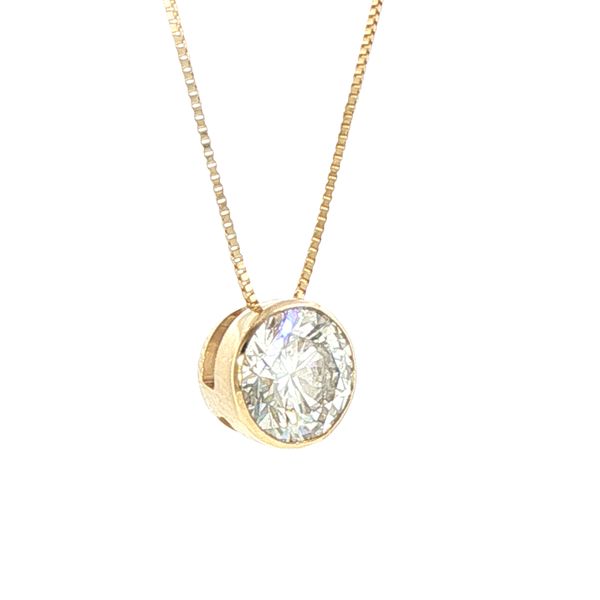 1.50ct Lab Grown Round Diamond Pendant in 14K Yellow Gold Image 2 Bryan Jewelry Prattville, AL