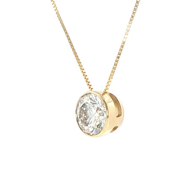1.50ct Lab Grown Round Diamond Pendant in 14K Yellow Gold Image 3 Bryan Jewelry Prattville, AL