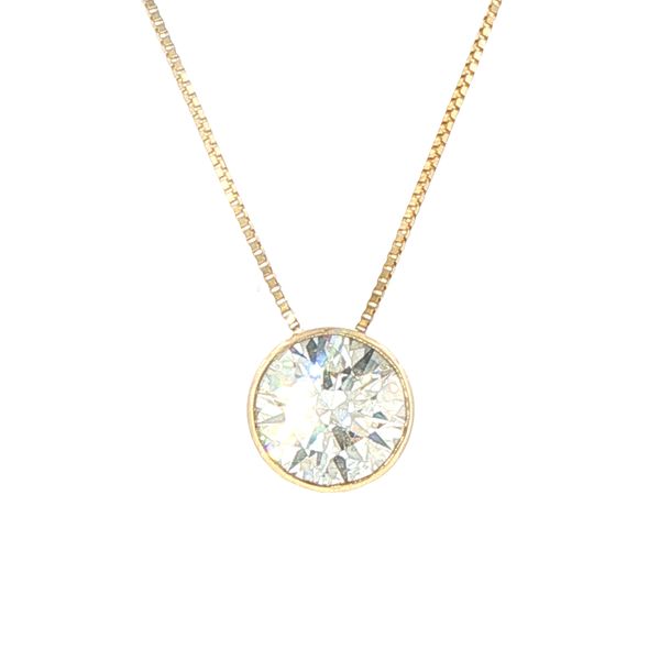 1.50ct Lab Grown Round Diamond Pendant in 14K Yellow Gold Bryan Jewelry Prattville, AL